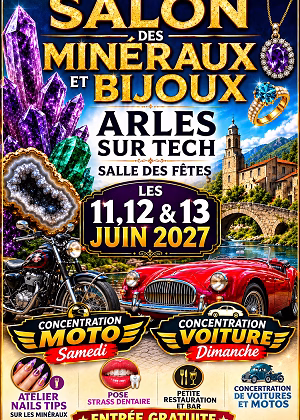 Bourse minéraux et bijoux Arles sur tech 66150