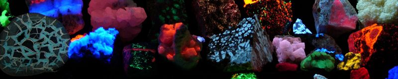 Les minéraux fluorescents : quand les pierres brillent dans le noir Fluorescent minerals hg