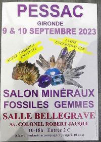 27 éme SALON MINERAUX FOSSILES ET GEMMES DE PESSAC