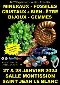 Salon Minéraux Fossiles Gemmes Cristaux & Bien-Être Bijoux de Créateurs
