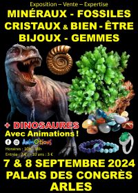 Salon Minéraux Fossiles Cristaux & Bien-Être Bijoux et Gemmes  + Exposition de Dinosaures