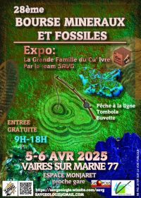 28ème Bourse de minéraux et fossiles