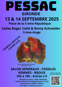 29 EME SALON MINERAUX FOSSILES ET GEMMES DE PESSAC