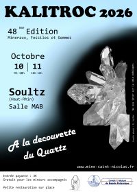 KALITROC 48ème édition, minéraux, fossiles et gemmes