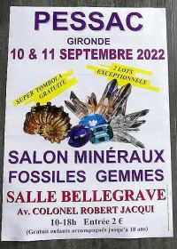 26 ème Salon Minéraux, Fossiles et Gemmes de Pessac