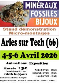 Salon des minéraux, fossiles et bijoux de Arles sur Tech