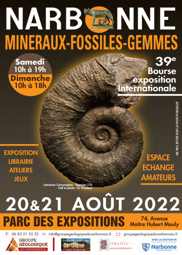 39 eme bourse aux minéraux et fossiles de Narbonne