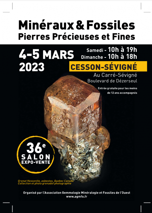 36ème salon de minéraux, fossiles, pierres précieuses et fines