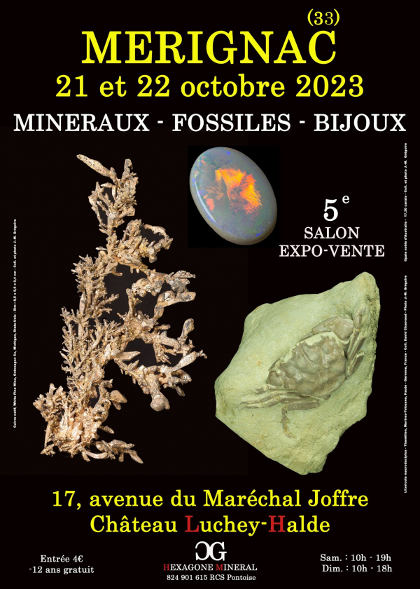5e Salon minéraux fossiles bijoux de Merignac