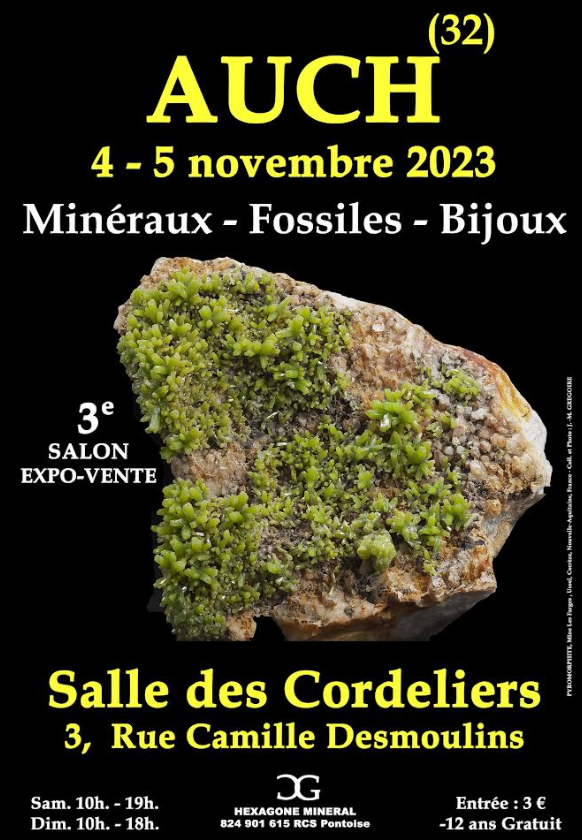3e SALON MINERAUX FOSSILES BIJOUX