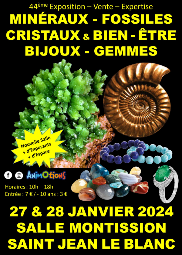 Salon Minéraux Fossiles Gemmes Cristaux & Bien-Être Bijoux de Créateurs