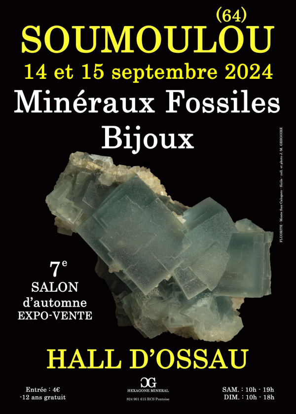 7e SALON MINERAUX FOSSILES BIJOUX de SOUMOULOU