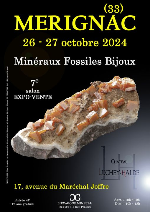 7e SALON MINERAUX FOSSILES BIJOUX de MERIGNAC