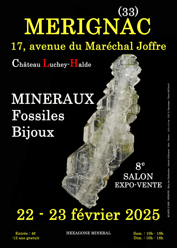 8e salon minéraux fossiles bijoux de Mérignac