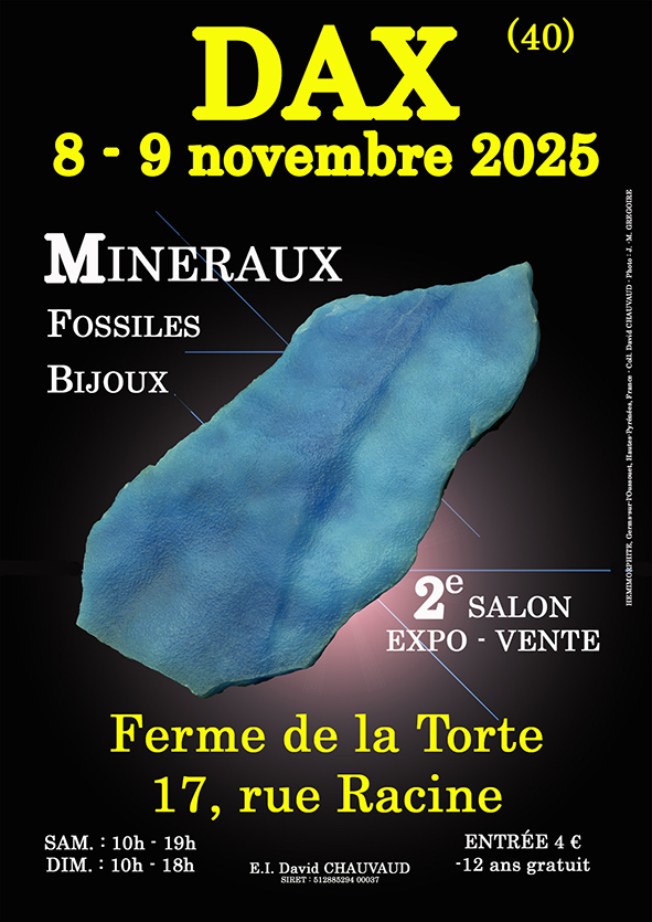 2e SALON MINERAUX FOSSILES BIJOUX