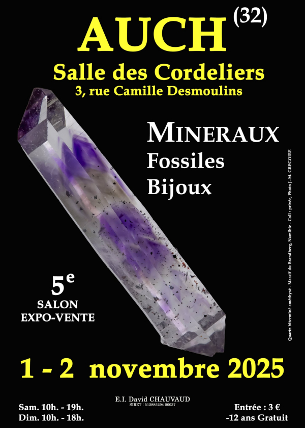 5e SALON MINERAUX FOSSILES BIJOUX