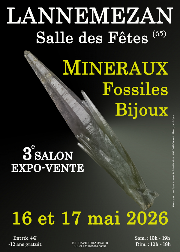 3e SALON MINERAUX FOSSILES BIJOUX