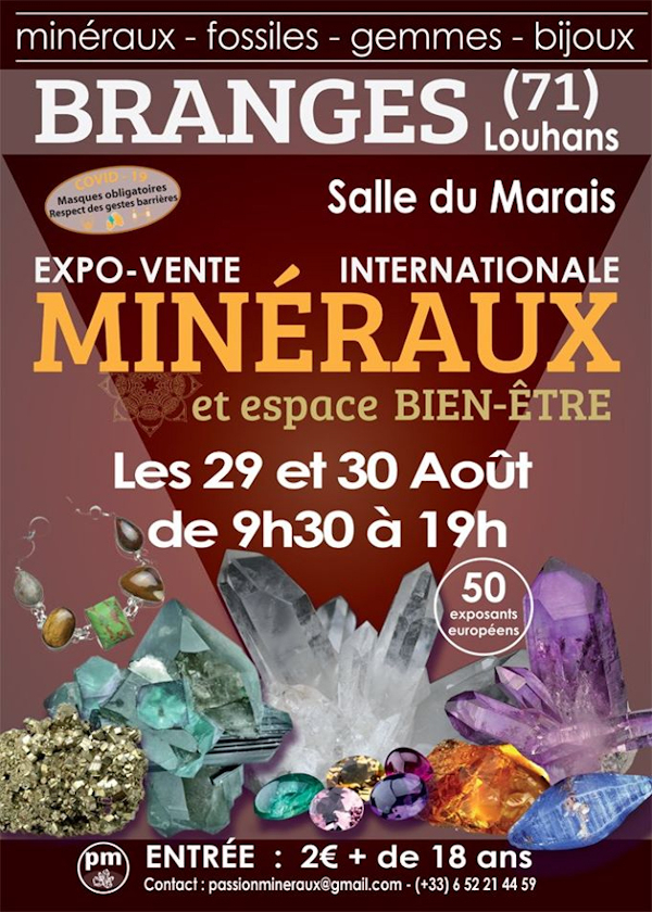 Premier salon exposition vente de Minéraux de Branges