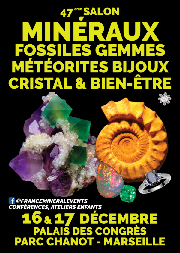 47ème Salon des Minéraux, Fossiles, Gemmes et Bijoux de Marseille