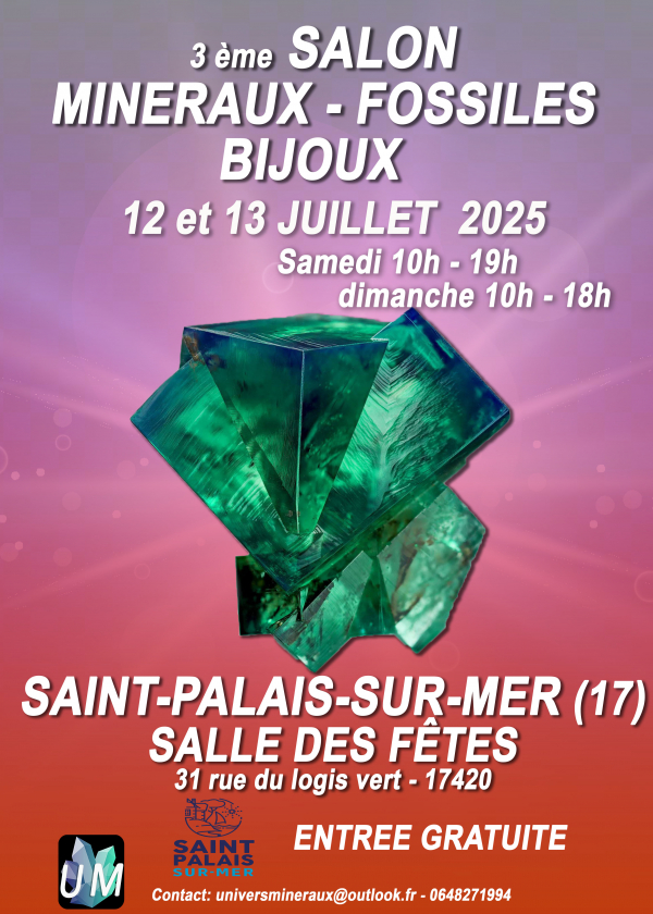Salon minéraux, fossiles, bijoux de créateur. Salon minéraux, fossiles, bijoux de créateur.