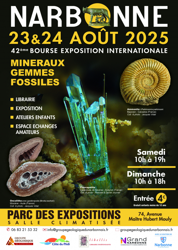 42-ème Bourse aux Minéraux et fossiles de Narbonne 42-ème Bourse aux Minéraux et fossiles de Narbonne