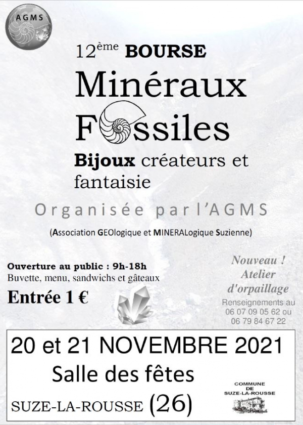 12e Bourse Minéraux, Fossiles et Bijoux