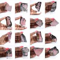 Rhodonite tranche polie de qualité pour décoration