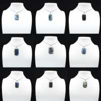 Pendentif rectangle en labradorite