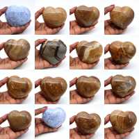 Coeur en calcite bleue