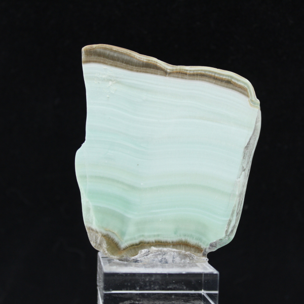 Tranche d’Aragonite verte pour collection de minéraux