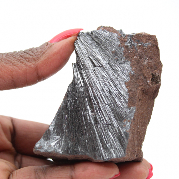 Ornement Pyrolusite Cristaux, Pierre Naturelle