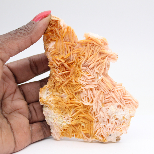 Barytine orange marocaine à cristaux légers