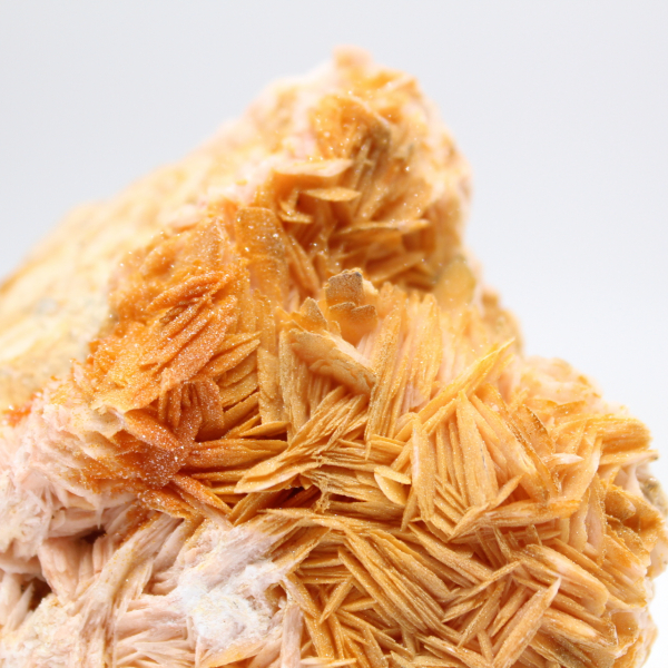 Barytine orange marocaine à cristaux naturels