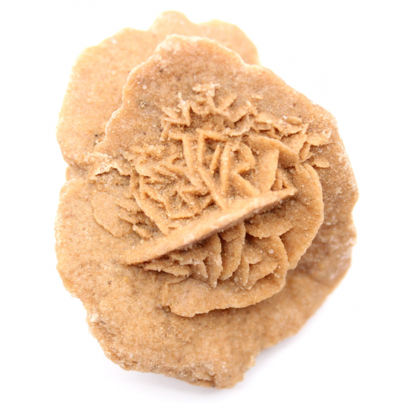 Rose des sables du Maroc : bouquet cristallin de gypse