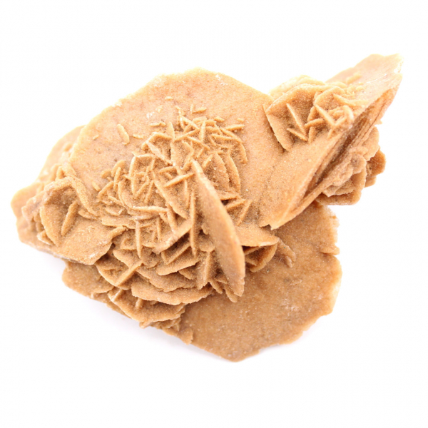 Rose des sables du Maroc : cristal de gypse substantiel