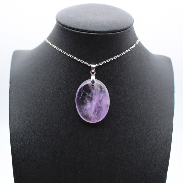 Pendentif en Quartz Violet Madagascar - Élégance Minérale