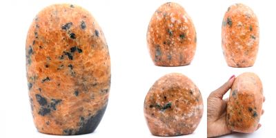 Formes libres de calcite orange de Madagascar Madagascar collection février 2021