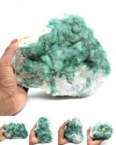 Spécimens de cristaux de fluorite verte de Madagascar Madagascar collection décembre 2021