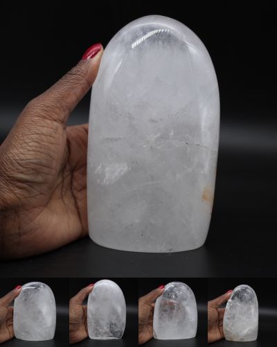Cristal de roche formes libres polies Madagascar collection novembre 2022