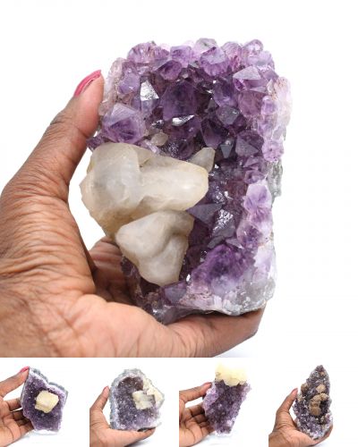 Améthyste calcite Brésil collection août 2024