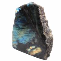 Labradorite forme libre bloc à poser une face polie