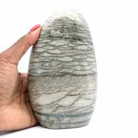 Jaspe rubanée grise pierre d’ornement de Madagascar