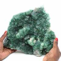 Grande plaque de cristaux de fluorite verte naturelle de Madagascar 6 kilo !