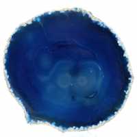 Tranche d'agate bleue minérale