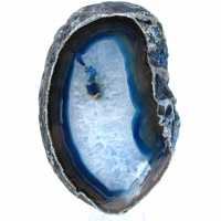 Tranche d'agate bleue minérale