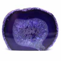 Décoration en agate violette