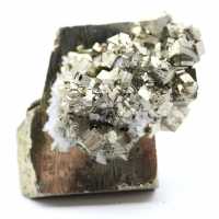 Cristaux de pyrite du Pérou avec quartz