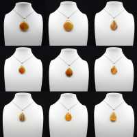 Pendentif goutte en cornaline