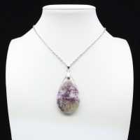 Pendentif Goutte en Lépidolite