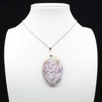 Pendentif Oval en Lépidolite